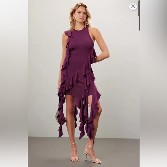 SIMKHAI Wilda Ruffle Dress - Picture 1 of 10